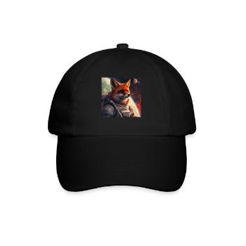 Fuchs - Baseballkappe - Schwarz/Schwarz - Vorne