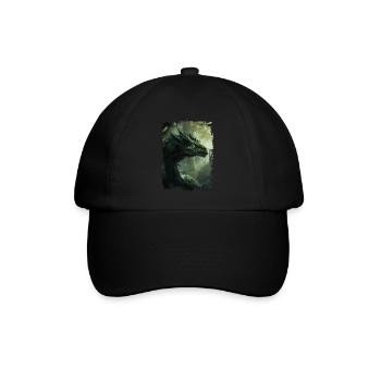 Drachen - Baseballkappe - Schwarz/Schwarz - Vorne