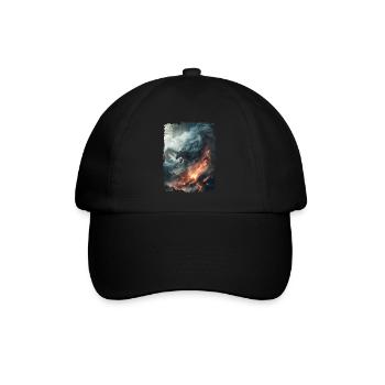 Drachen - Baseballkappe - Schwarz/Schwarz - Vorne
