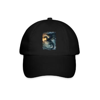 Drachen - Baseballkappe - Schwarz/Schwarz - Vorne