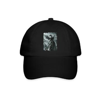 Drachen - Baseballkappe - Schwarz/Schwarz - Vorne