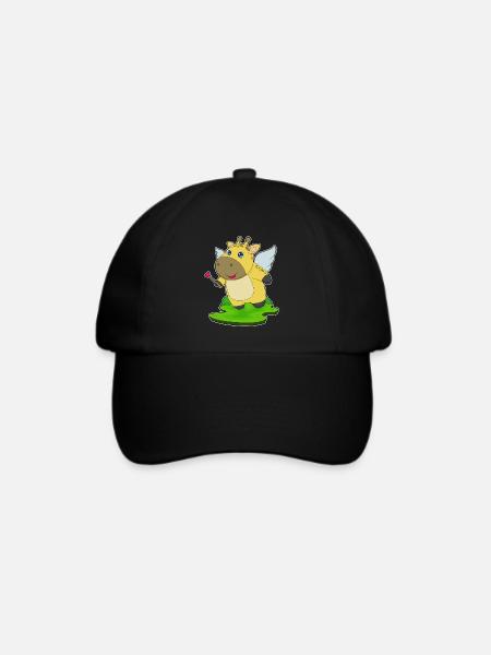 Giraffe Fee Zauberstab - Baseballkappe - Schwarz/Schwarz