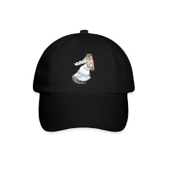 Otter Braut Hochzeitskleid Hochzeit - Baseballkappe - Schwarz/Schwarz - Vorne