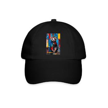 Frettchen - Baseballkappe - Schwarz/Schwarz - Vorne