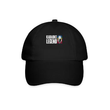Karaoke Legende Mikrofon Retro - Baseballkappe - Schwarz/Schwarz - Vorne