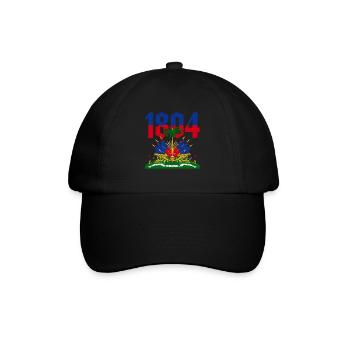 Haiti Haitianer Karibik Urlaub - Baseballkappe - Schwarz/Schwarz - Vorne