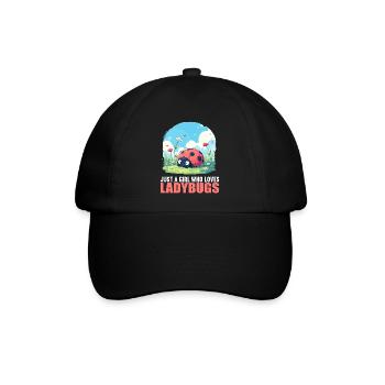 Ladybug Marienkäfer - Baseballkappe - Schwarz/Schwarz - Vorne