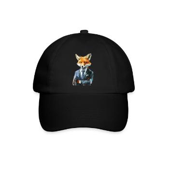 Fuchs - Baseballkappe - Schwarz/Schwarz - Vorne