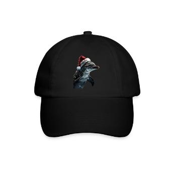 Delphin - Baseballkappe - Schwarz/Schwarz - Vorne