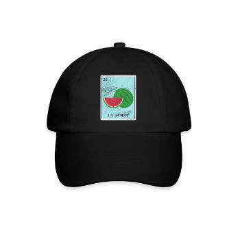 Wassermelone - Baseballkappe - Schwarz/Schwarz - Vorne