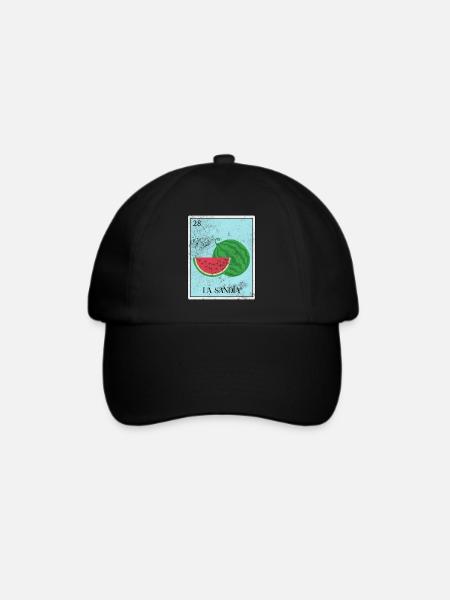 Wassermelone - Baseballkappe - Schwarz/Schwarz