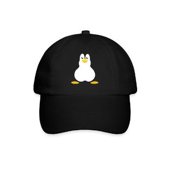 Halloween Pinguin Kostüm Pinguin - Baseballkappe - Schwarz/Schwarz - Vorne
