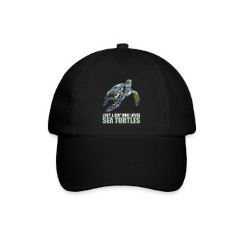 Sea Turtle Meeresschildkröten Meeresschildkröte - Baseballkappe - Schwarz/Schwarz - Vorne