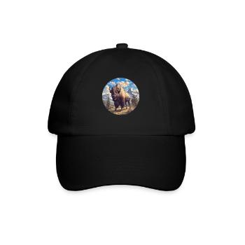 Bisons Bison - Baseballkappe - Schwarz/Schwarz - Vorne