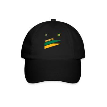 Jamaica Jamaika Rasta Raggea Rastafari Flagge - Baseballkappe - Schwarz/Schwarz - Vorne