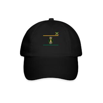 Jamaica Jamaika Rasta Raggea Rastafari Flagge - Baseballkappe - Schwarz/Schwarz - Vorne