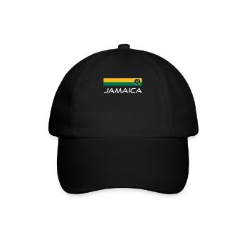 Jamaica Jamaika Rasta Raggea Rastafari Flagge - Baseballkappe - Schwarz/Schwarz - Vorne