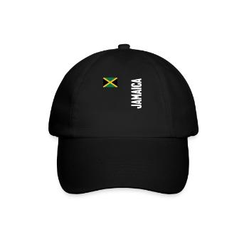 Jamaica Jamaika Rasta Raggea Rastafari Flagge - Baseballkappe - Schwarz/Schwarz - Vorne