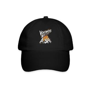 Vulkan – Asche, Lava und Feuer - Baseballkappe - Schwarz/Schwarz - Vorne