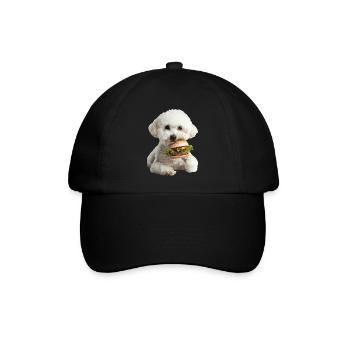 Bichon Frisé - Baseballkappe - Schwarz/Schwarz - Vorne