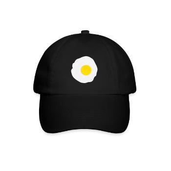 Spiegeleier Kostüm Karneval Faschingskostüm Eier - Baseballkappe - Schwarz/Schwarz - Vorne