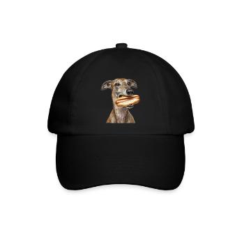Windhund - Baseballkappe - Schwarz/Schwarz - Vorne