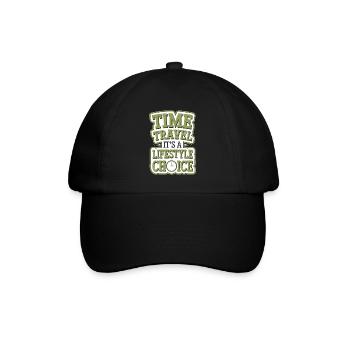 Zeitreise-sci-fi-enthusiast Und Zeitmaschine - Baseballkappe - Schwarz/Schwarz - Vorne