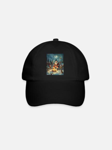 Weihnachtsmann Frauen Männer Kinder Weihnachten - Baseballkappe - Schwarz/Schwarz