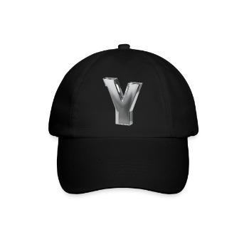 Chrome ,, Y " Metallic - Baseballkappe - Schwarz/Schwarz - Vorne