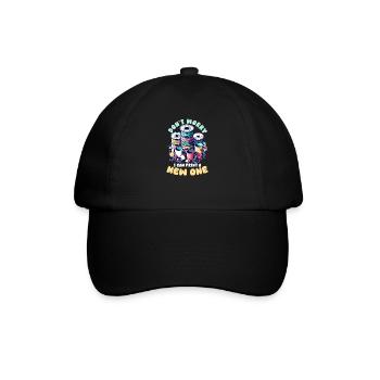 3D-Druckerzubehör Ich kann einen neuen drucken - Baseballkappe - Schwarz/Schwarz - Vorne