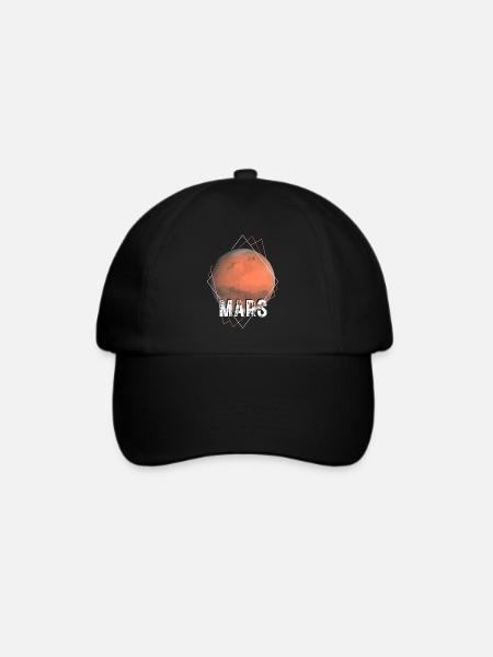 Mars Planet - Baseballkappe - Schwarz/Schwarz