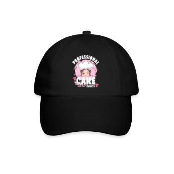 Pastry Lover Professional Cake Eater Gift - Baseballkappe - Schwarz/Schwarz - Vorne