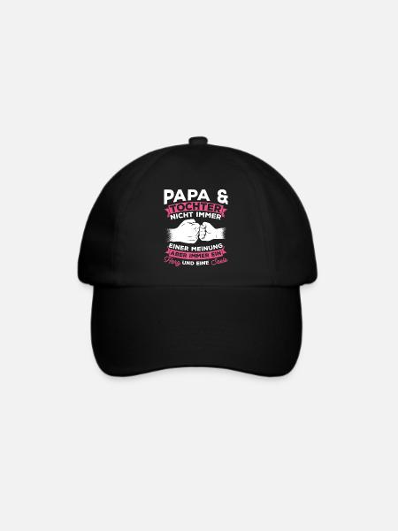 Vatertag Bester Papa Vater Tochter Familie Lieblin - Baseballkappe - Schwarz/Schwarz