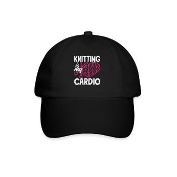 Stricken Ist Mein Cardio Leidenschaft - Baseballkappe - Schwarz/Schwarz - Vorne