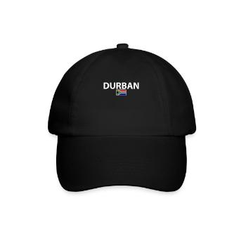 Durban Südafrika Südafrikanische Flagge - Baseballkappe - Schwarz/Schwarz - Vorne