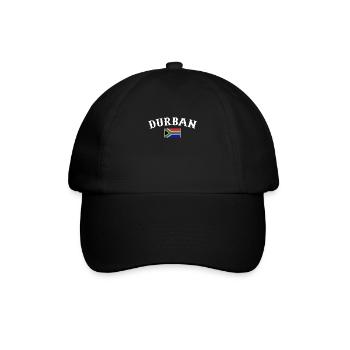 Durban Südafrika Flagge Südafrikaner - Baseballkappe - Schwarz/Schwarz - Vorne