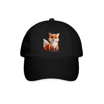 Fuchs 1 - Baseballkappe - Schwarz/Schwarz - Vorne