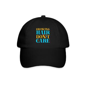 Artist Painter Graphic Drawing Hair Don´t Care - Baseballkappe - Schwarz/Schwarz - Vorne