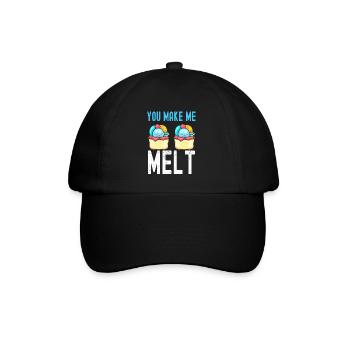 You Make Me Melt Sundae Gelato Cream - Baseballkappe - Schwarz/Schwarz - Vorne