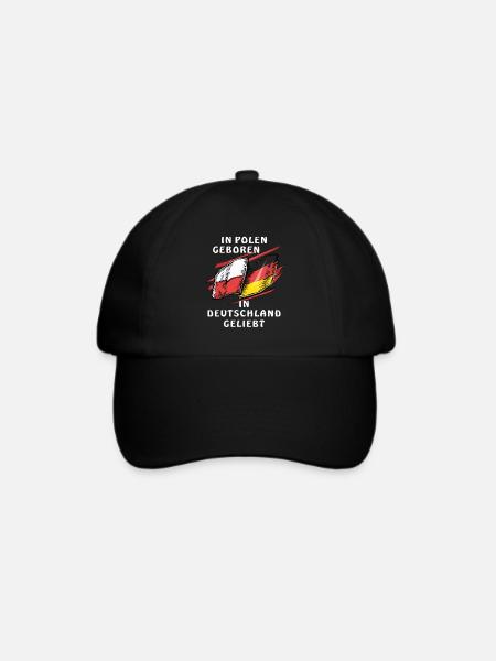 POLEN GEBOREN DEUTSCHLAND GELIEBT - Baseballkappe - Schwarz/Schwarz