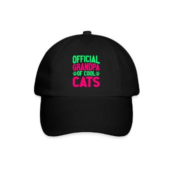 Cat Grandpa Gifts - Baseballkappe - Schwarz/Schwarz - Vorne