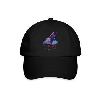 Klavier - Baseballkappe - Schwarz/Schwarz - Vorne