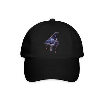 Klavier - Baseballkappe - Schwarz/Schwarz - Vorne