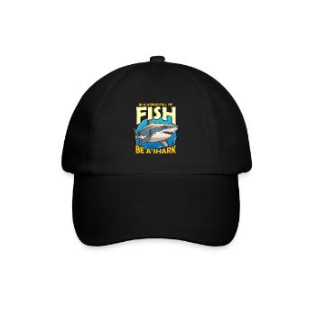 Shark Hunting In A World Full Of Fish Scuba Diving - Baseballkappe - Schwarz/Schwarz - Vorne