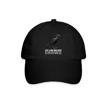 Krähen Krähe - Baseballkappe - Schwarz/Schwarz - Vorne
