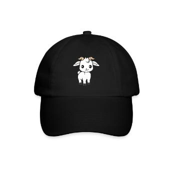 Ziegenbock - Baseballkappe - Schwarz/Schwarz - Vorne