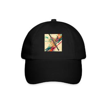 Querflöte - Baseballkappe - Schwarz/Schwarz - Vorne