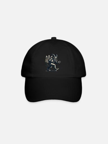 Unartige Kinder Krampus Weihnachtliche Folklore - Baseballkappe - Schwarz/Schwarz