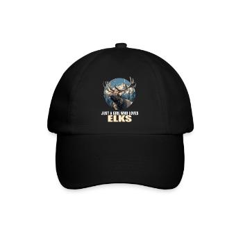 Elche Elch - Baseballkappe - Schwarz/Schwarz - Vorne