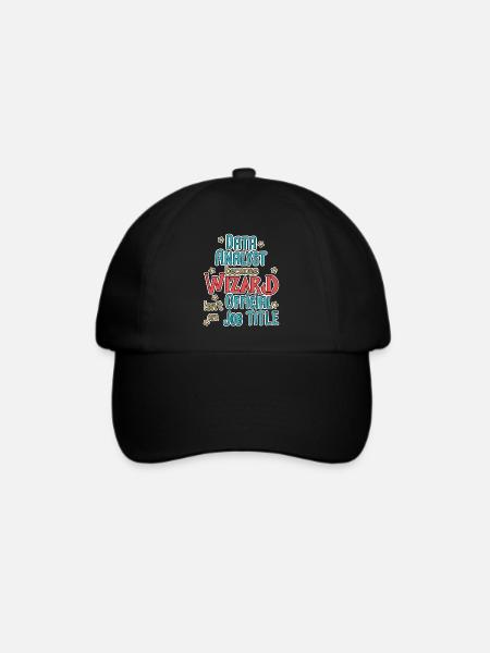 Data Analyst Wizard - Baseballkappe - Schwarz/Schwarz